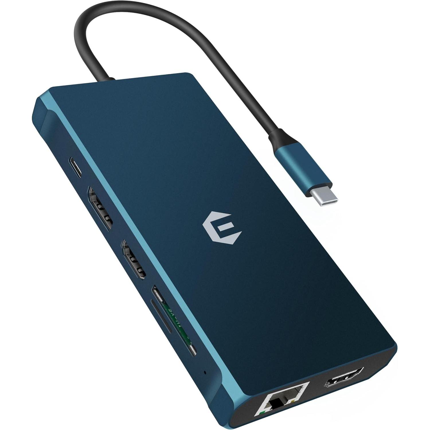 Bigbig won Docking station USB C (USB-C, 12 porte), Docking station + Hub USB