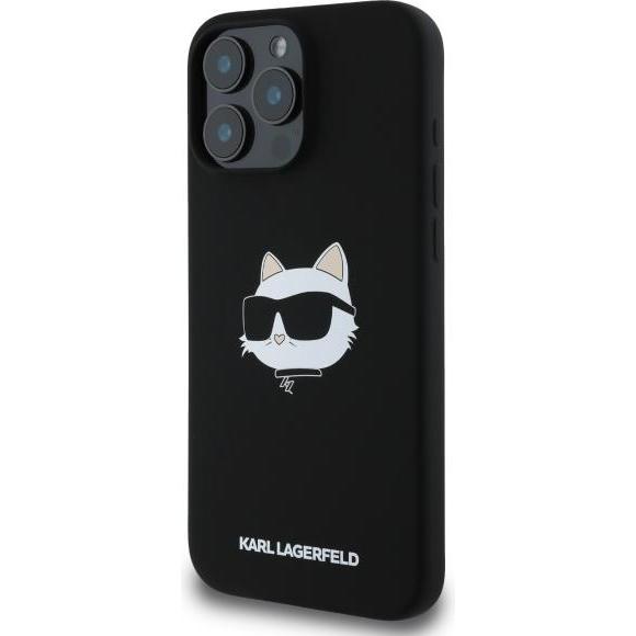 Thumbnail - Karl Lagerfeld KLHMP16LSCHPPLK iPhone 16 Pro czarny/black HC MagSafe Sil Choupette Head Print (Apple iPhone 16 Pro), Sma...