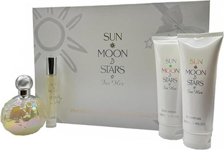 Immagine prodotto Sun Moon Stars for Her di United Colors & Prestige Beauty Set regalo da 4 pezzi per donne (Set di profumi)