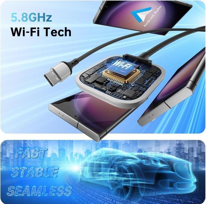 Actual product image PowerGuard Wireless Android Auto Adapter