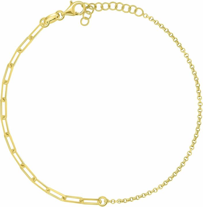 Brilio Silver - Charming gold-plated anklet ANK115Y (Silber)