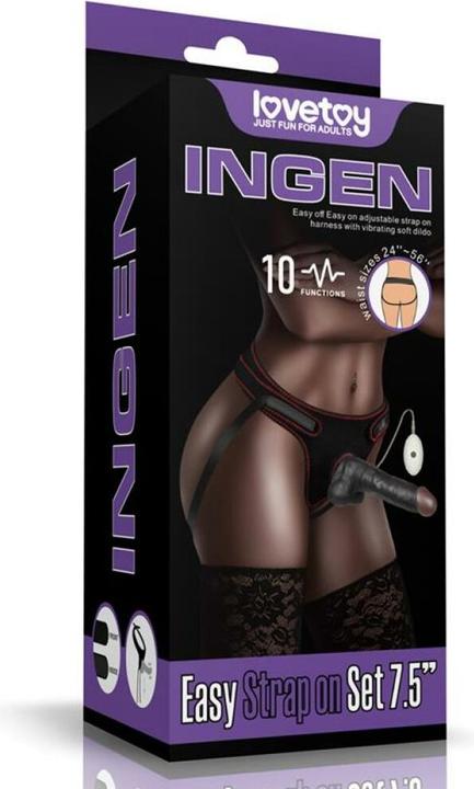 Produktbild Love Toy Verstellbarer Strap on mit Dildo 10 Funktionen 7.5