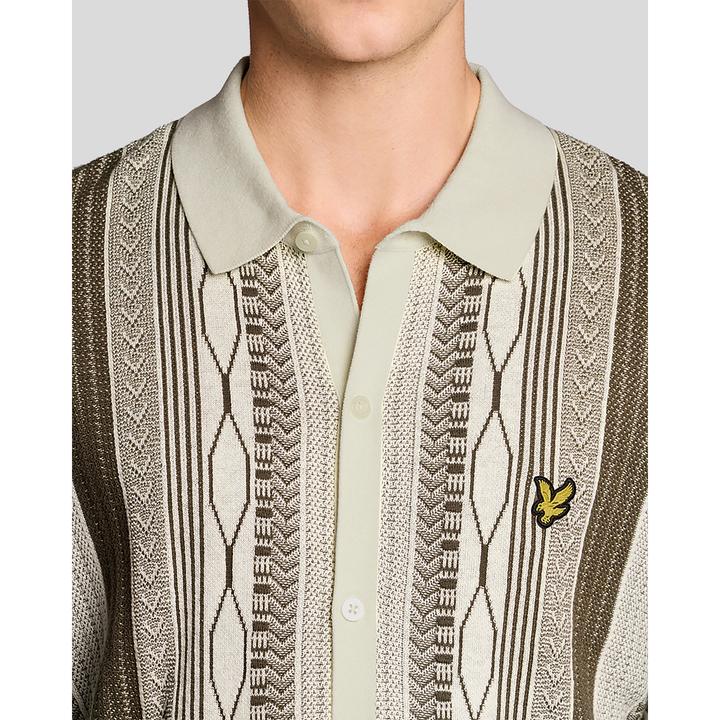 Produktbild Lyle and Scott Jacquard-Brocade-Strickhemd (XL)