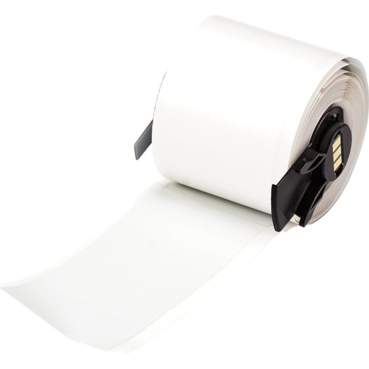 Brady, Rotolo di etichette, M6-38-428, poliestere metallizzato, argento, opaco, 48,26 x 101,60 mm, permanente (100 pz.) (10.16 cm)