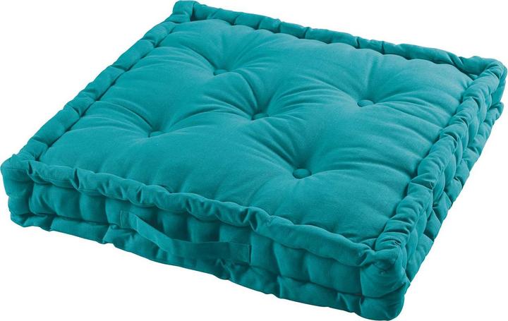 Image du produit Douceur D'intérieur coussin de sol, bleu, 60 x 60 x 10 cm, coton uni (60 x 60 x 60 x 10 cm)