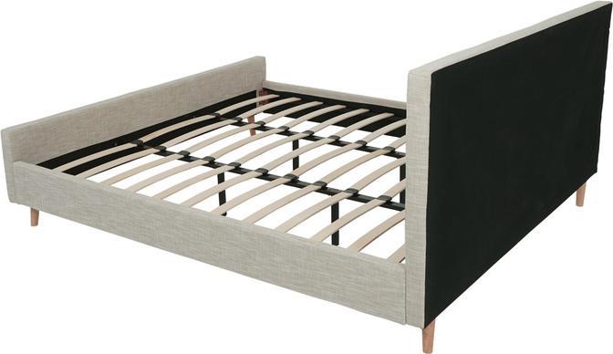 Actual product image Swisshandel24 Upholstered bed HWC-J98, bed double bed bed frame with slatted frame, solid wood 180x200cm (180 x 200 cm)