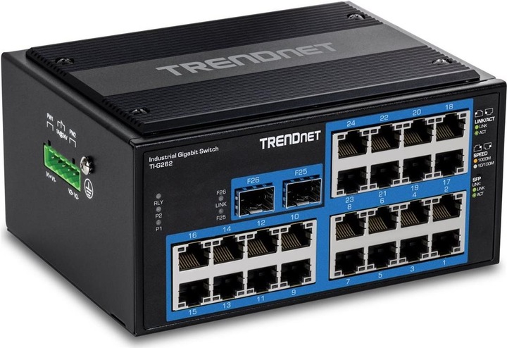 Image du produit Trendnet Commutateur Industriel Gigabit Din-Rail 26 Ports Durci (26 Ports)