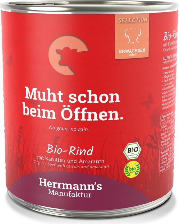 Immagine prodotto Herrmanns Manzo con carote e amaranto (Adulto, 1 pz., 800 g)