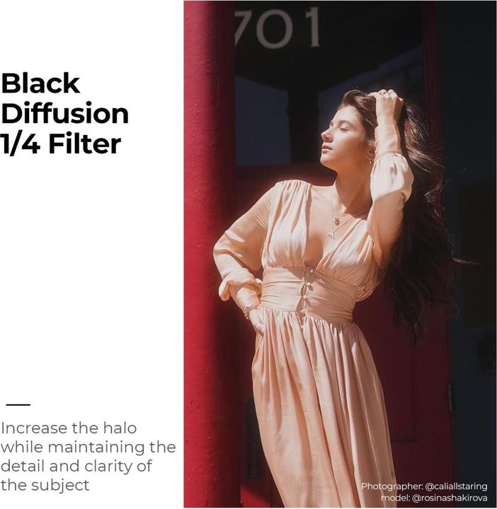 Image du produit K&F Concept Filtre de diffusion Concept 100x100 1/4 noir (100 mm, Filtre Black Mist, 100 mm)