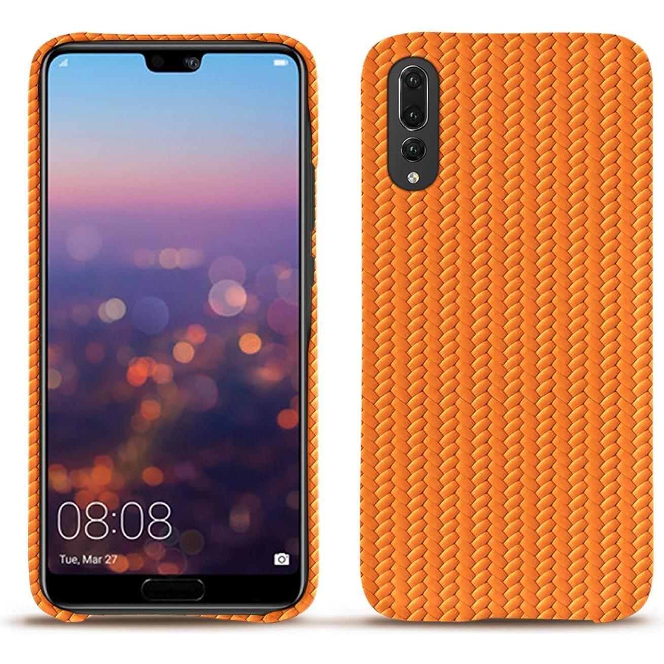 Noreve Lederschutzhülle (Huawei P20 Pro), Smartphone Hülle, Orange