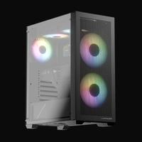 Produktbild LC-Power Geh?use Micro-ATX 717B black USB3.2/Audio,o.Netzteil (Mini-ITX, ATX, mATX)