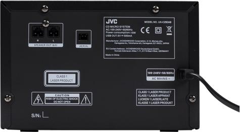 Image du produit JVC UX-C25DAB (Bluetooth, Lecteur de CD, 2x 7 W)