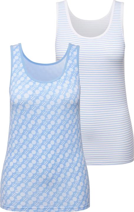 Produktbild Ulla Popken Tanktops, 2er-Pack, Ringel/ Kreise, Rundhals, ärmellos (54)