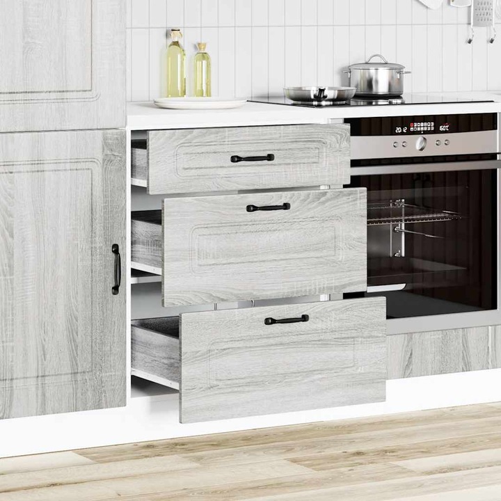 Immagine prodotto VidaXL Base cucina Kalmar Grey Sonoma in legno Base lavello (60 x 46 x 81,5 cm)