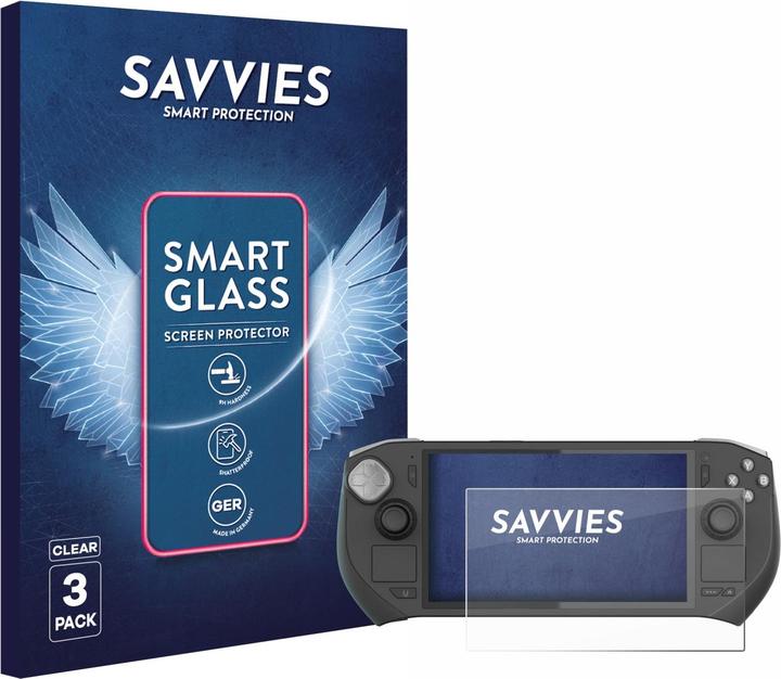Actual product image Savvies 3x Smart Glass - 9H Hybrid Glass Screen Protector for Zotac Gaming Zone