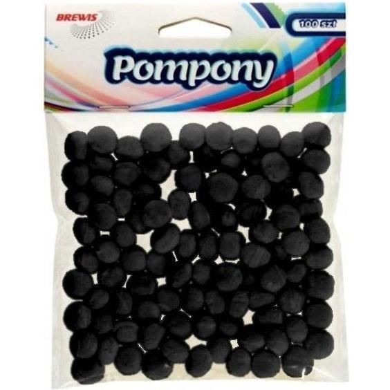 Brewis Pompons schwarz 10mm 100 Stk