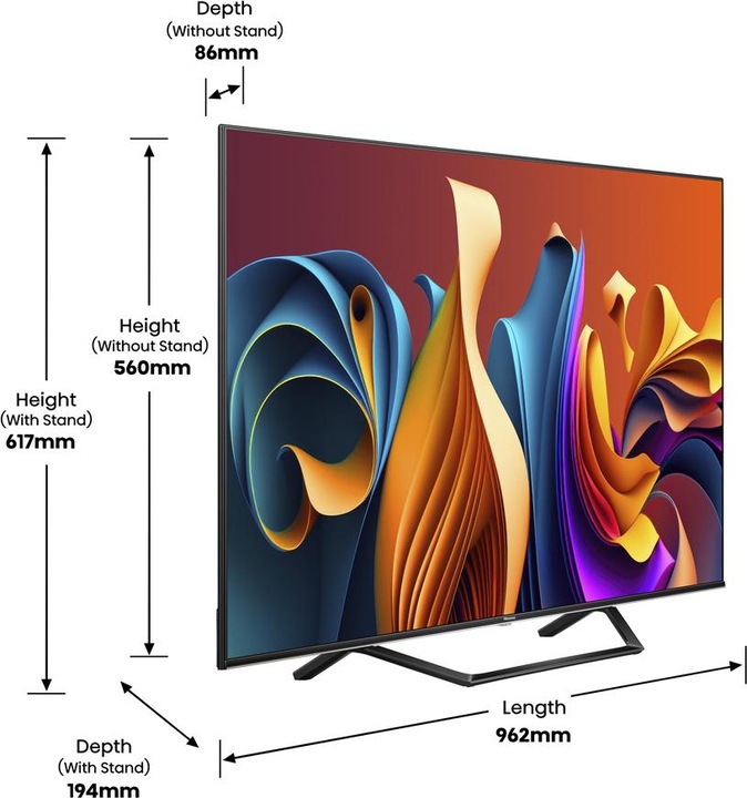 Actual product image Hisense TV 43A7NQ (43", QLED, UHD, 2024)