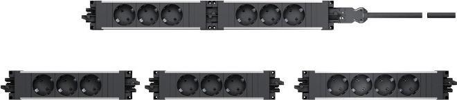 Produktbild Bachmann STEP ALU 2x Schutzkontakt 1x ABD (2 x, GST18)