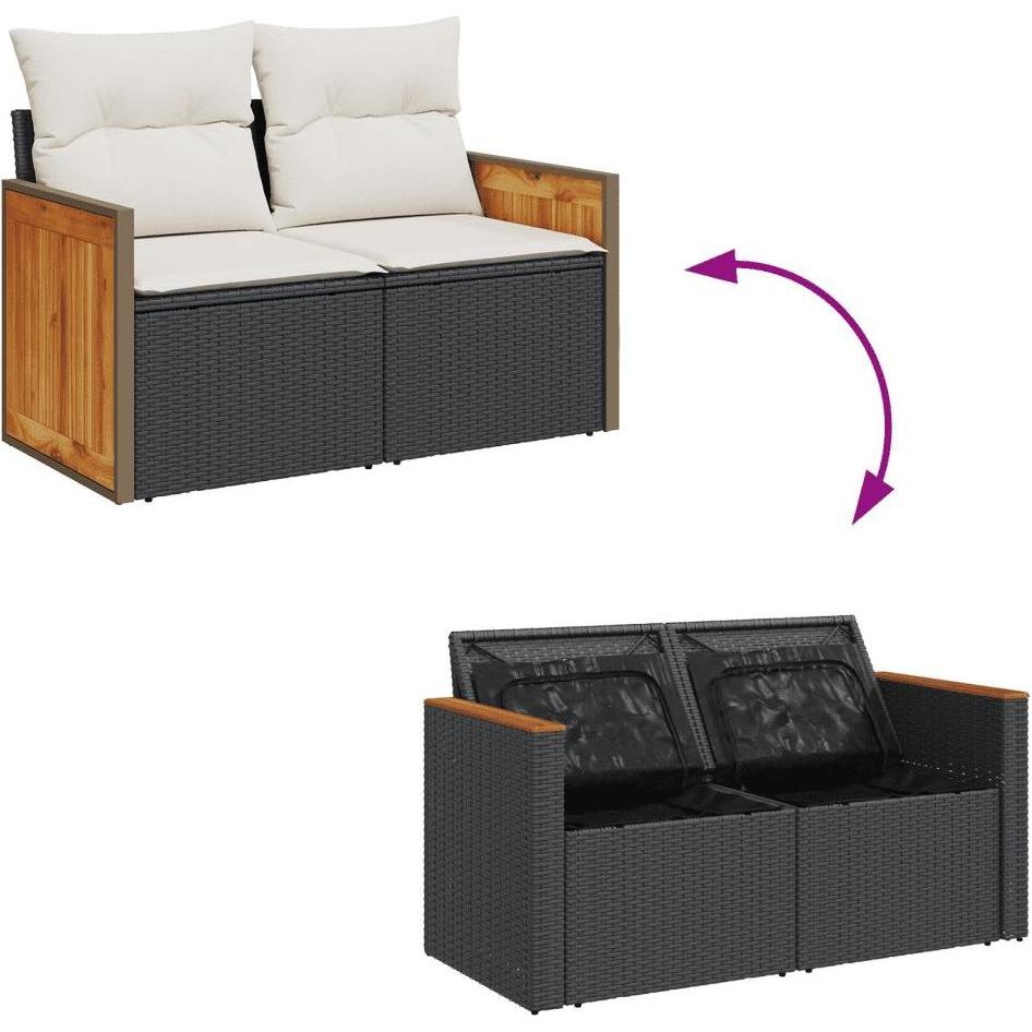VidaXL, Gartenlounge, 10-tlg. Garten-Lounge-Set mit Kissen