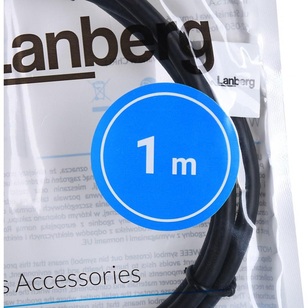 Thumbnail - Lanberg cable USB-A M/M 3.0 1.0m black (1 m, USB 3.2 Gen 1), USB Kabel