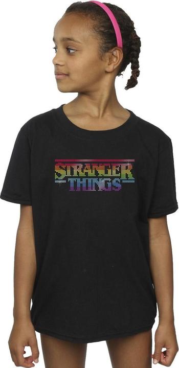 Produktbild Netflix Stranger Things Rainbow Dot Logo TShirt Mädchen (152, 158)