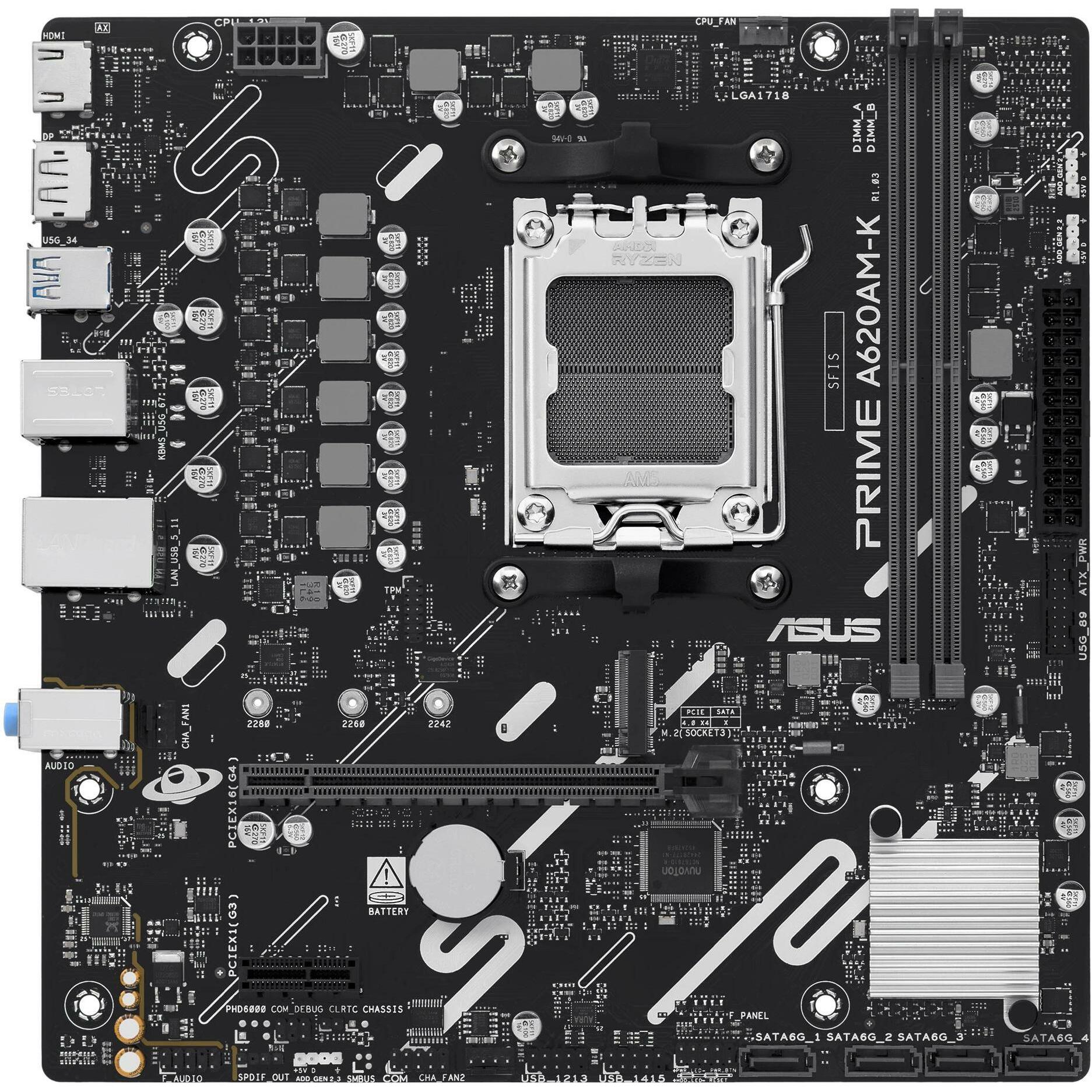 ASUS PRIME A620AM-K (AM5, AMD A620, mATX), Mainboard