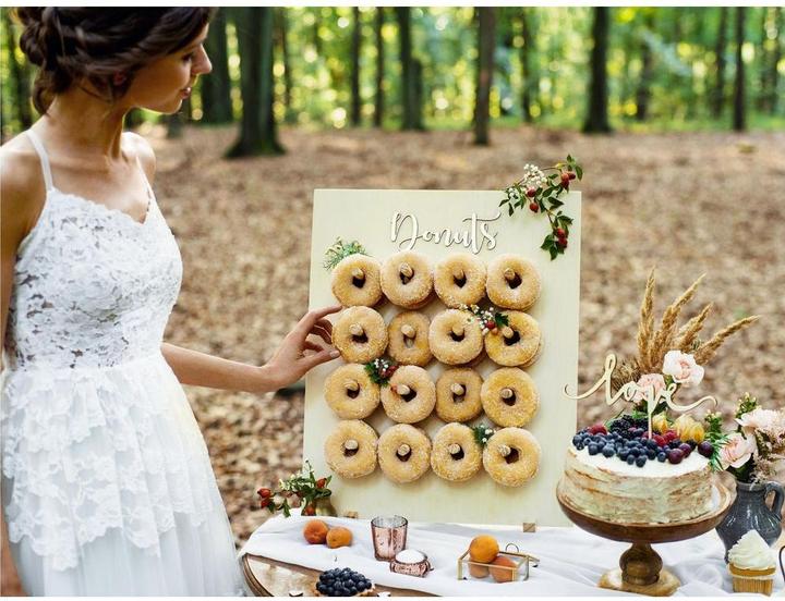 Productafbeelding Partydeco Party Accessoire Donut Wand 45 x 55 cm, Bruin (5 Stuk)