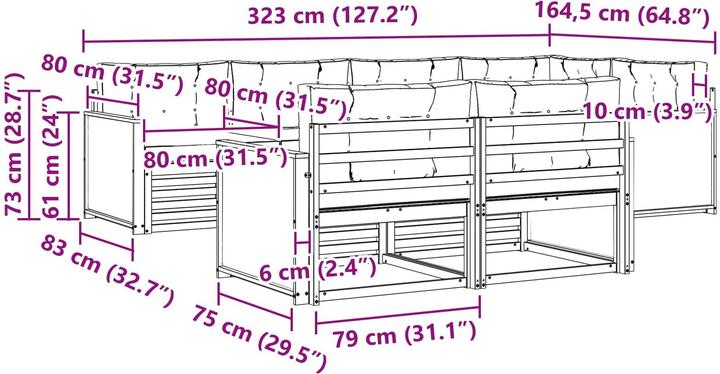 Produktbild vidaXL Outdoor-Sofa