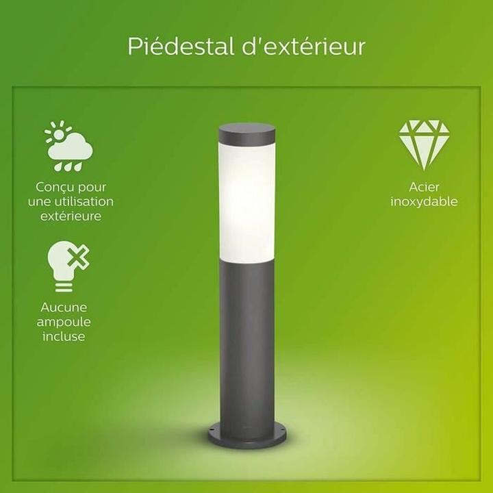Image du produit Philips Utrecht Ahthracite Piédestal (E27, IP44)