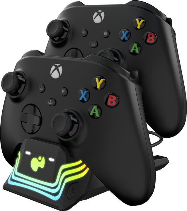 Produktbild PDP Ladestation Dual Afterglow Wave schwarz für XBOX SeriesX (Xbox Series X, Xbox One S, Xbox Series S)