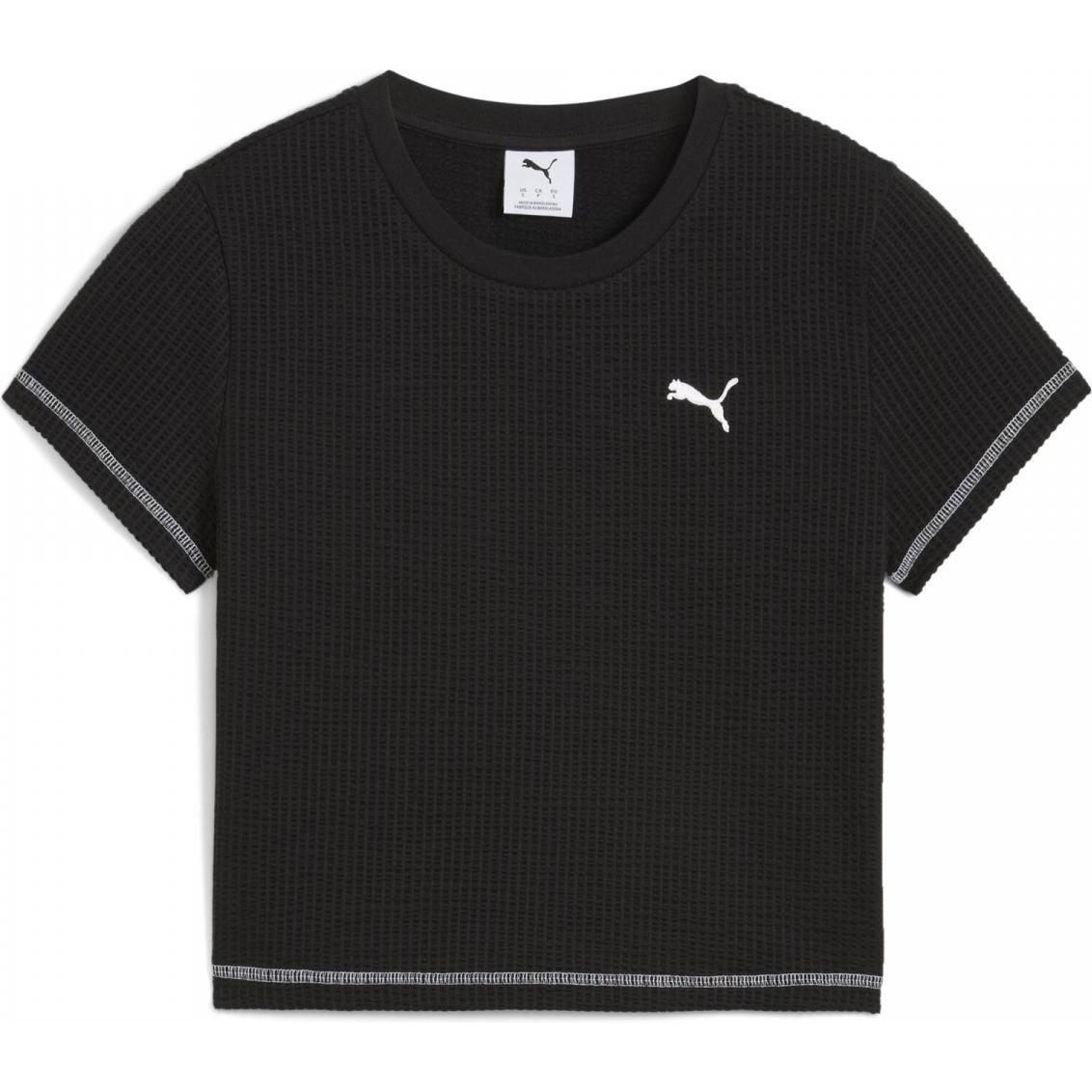 Puma, Damen, Sportshirt, DARE TO Textured Baby Tee (XL), Weiss, XL