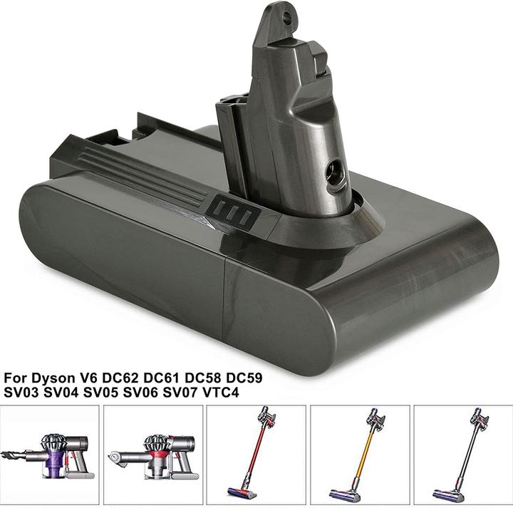 Actual product image Kunlun V6 Replacement Battery 4000mAh for Dyson Vacuum Cleaner