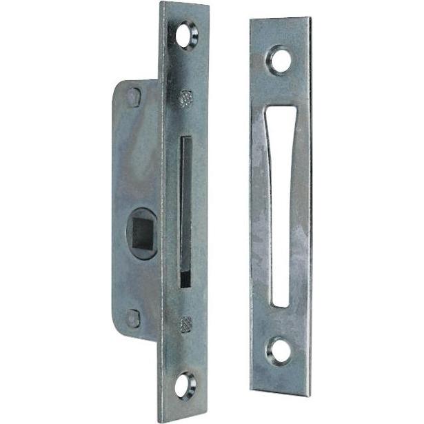 Grundmann, Baubeschläge + Holzverbinder, Einstemmzunge mit Schliessblech, DM 13 mm, eckig, 1 Stk (1 Stk.)