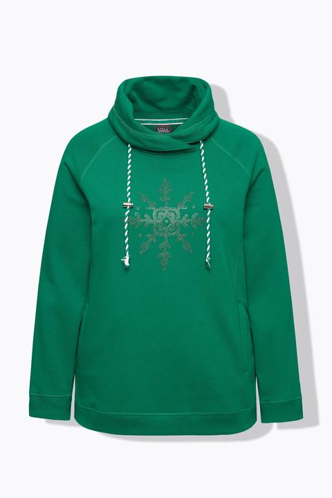 Produktbild Ulla Popken Sweatshirt, Eisstern, Stehkragen, Taschen, Langarm (58)