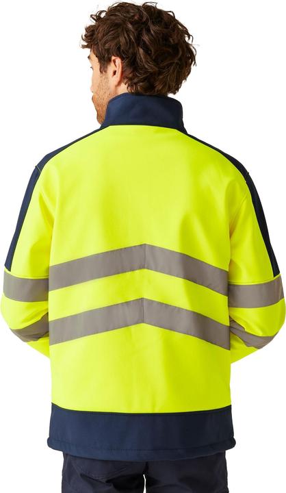 Actual product image Regatta Mens X-Pro Hi-Vis 3 Layer Soft Shell Jacket (4XL)