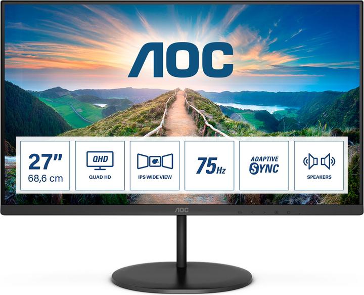 Actual product image AOC Q27V4EA (2560 x 1440 pixels, 27")