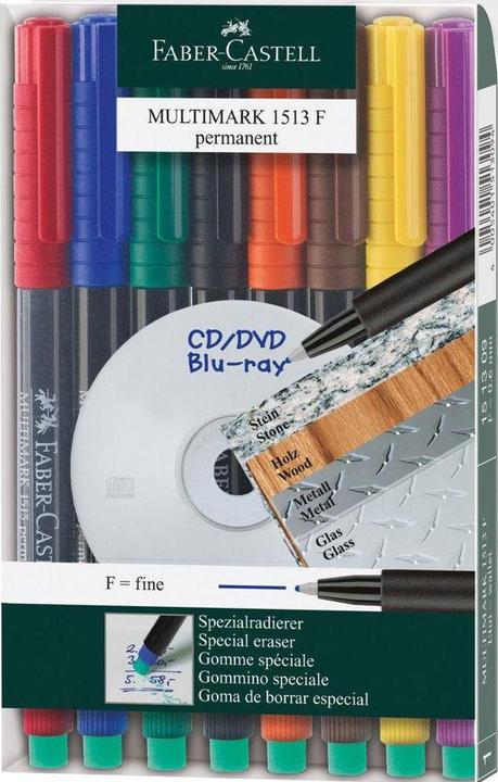 Actual product image Faber-Castell Multimark (Multicoloured, 0.60 mm, 8 x)