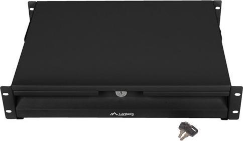 Actual product image Lanberg SZUFLADA DO SZAF 19 2U 360MM CZARNA (2U/483X360MM UDŹWIG DO 90KG MONTAŻ 4 PUNKTOWY)
