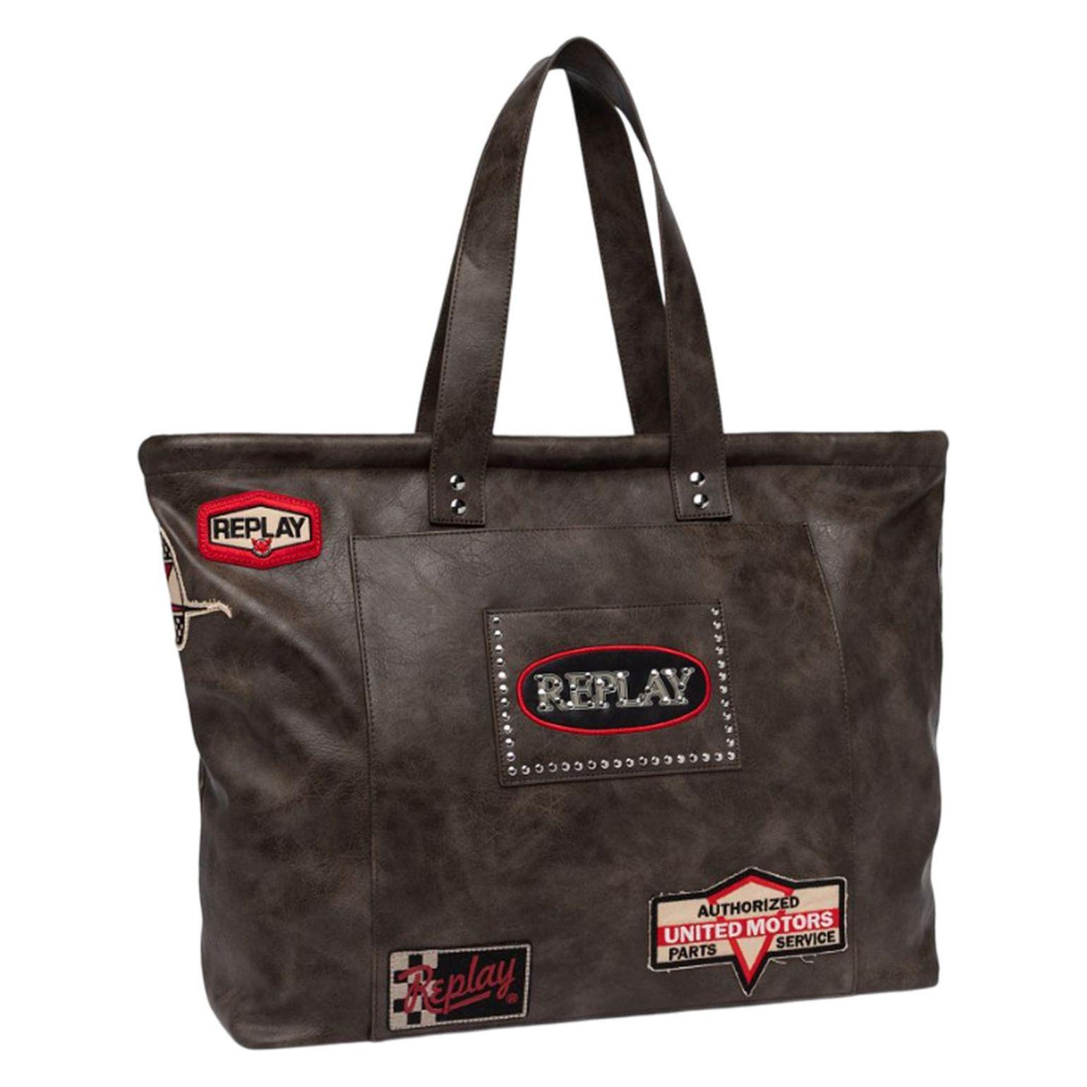 Replay, Damen, Tasche, Shopper, Braun
