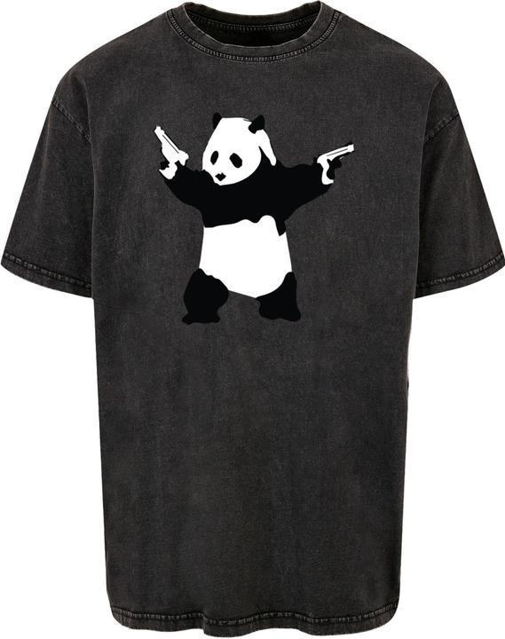 Produktbild Merchcode Brandalised - Panda Guns Acid Washed Oversize Tee - 189305 (S)