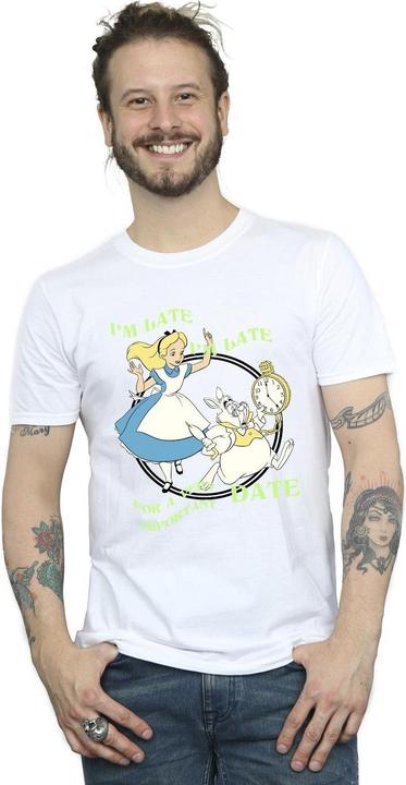 Actual product image Disney Mens Alice In Wonderland I'm Late T-Shirt (XL)