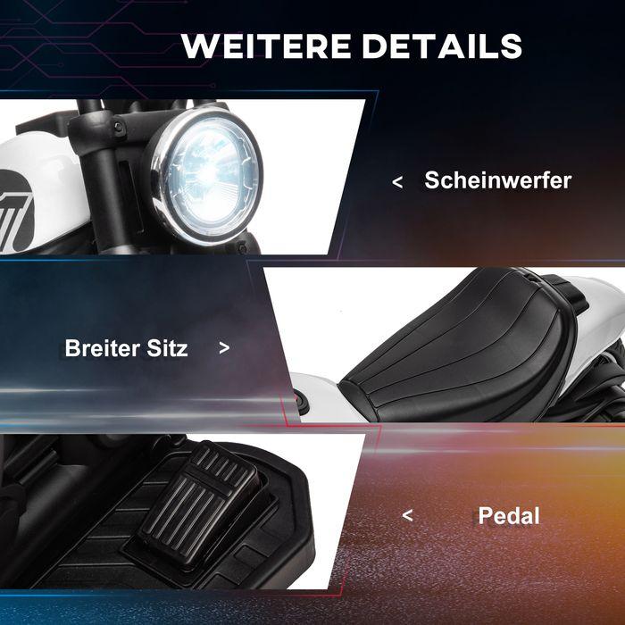 Actual product image Swisshandel24 Elektro-Kindermotorrad, LED-Scheinwerfer, abnehmbare Stützräder, bequemer Sitz, Rot/Schwarz (6 V)