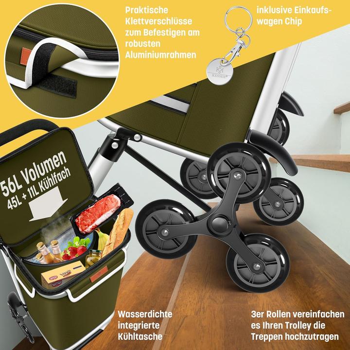 Produktbild Kesser Einkaufstrolley Treppensteiger mit Kühlfach