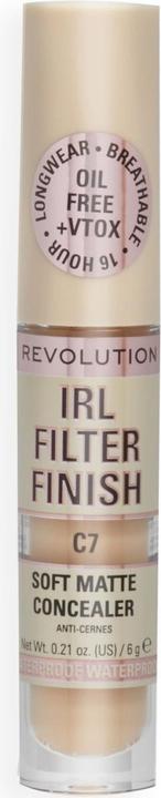 Actual product image Makeup Revolution IRL Filter Finish Concealer Medium to Full Coverage 6g C7 (C7)