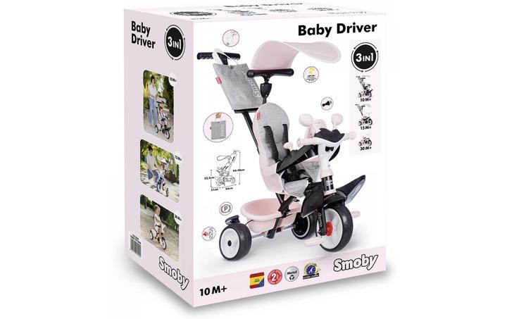 Produktbild Smoby Baby Driver Tricycle Pink