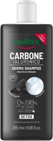Actual product image Equilibra Carbo Detox Shampoo Cleansing Shampoo From Activated Carbon Aloe Vera 250ml (250 ml, Liquid shampoo)