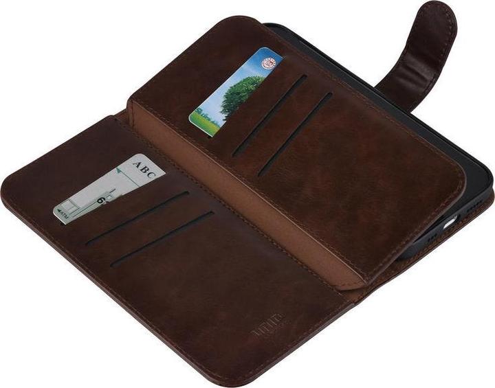 Actual product image UNIQ Accessory Case iPhone 13 - Book Case imitation leather brown with 9 card slots No.174 (Apple iPhone 13)