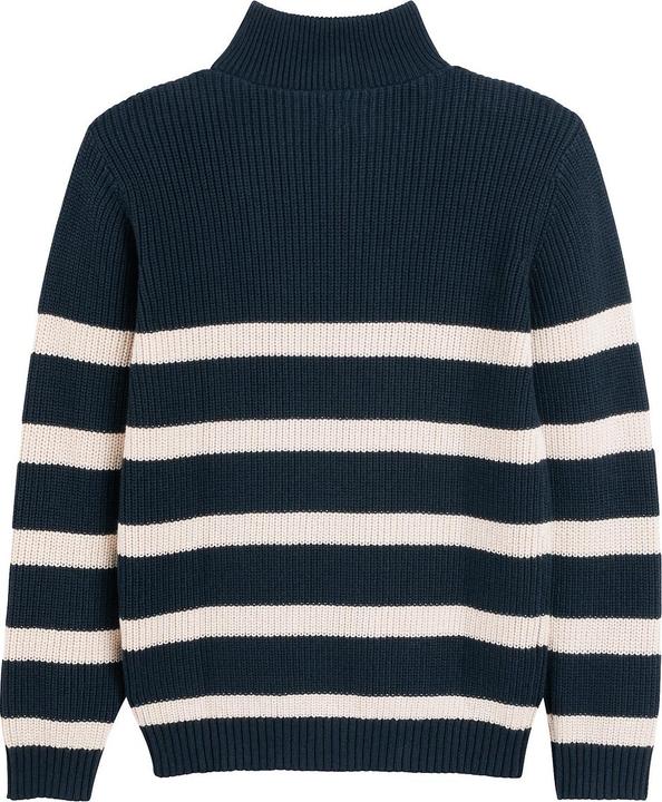 Image du produit La Redoute Collections Grobstrickpullover mit Troyerkragen und Streifen