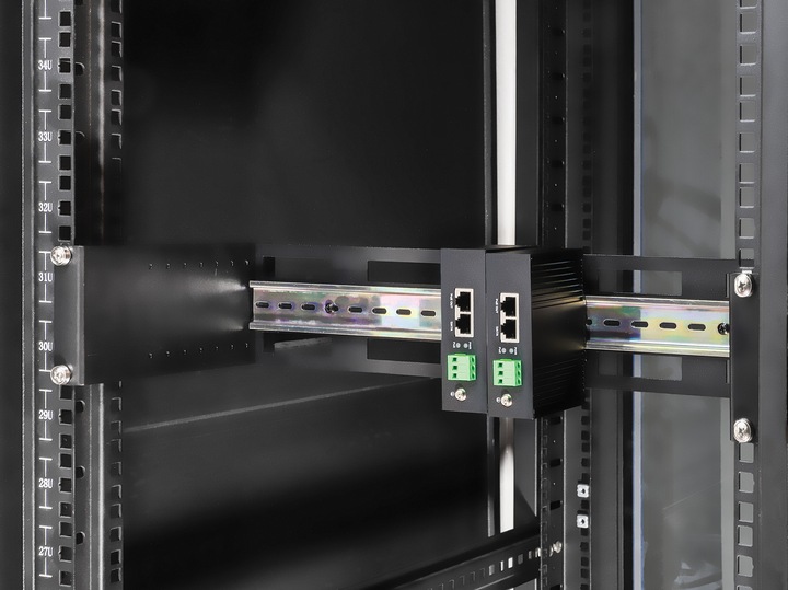 Produktbild Intellinet Tiefenverstellbarer 19"DIN-Hutschienenträger 2HE