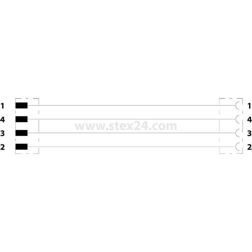 Thumbnail - Phoenix Contact SENSOR/ACTUATOR CABLE, 4-POS., 3 M, Elektronikkabel + Stecker, Schwarz